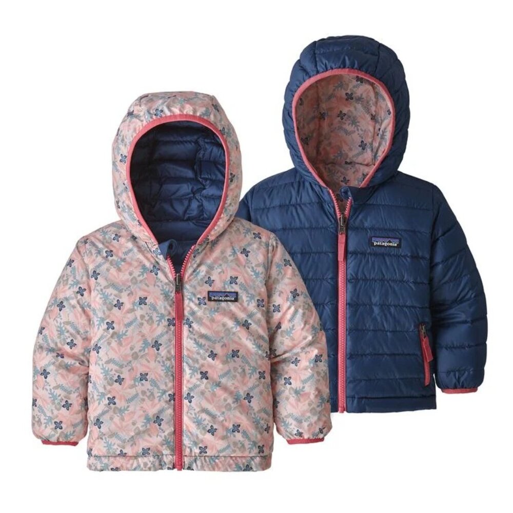 Patagonia Reversible Down Sweater Hoody insulated puffer jacket 2T baby toddler